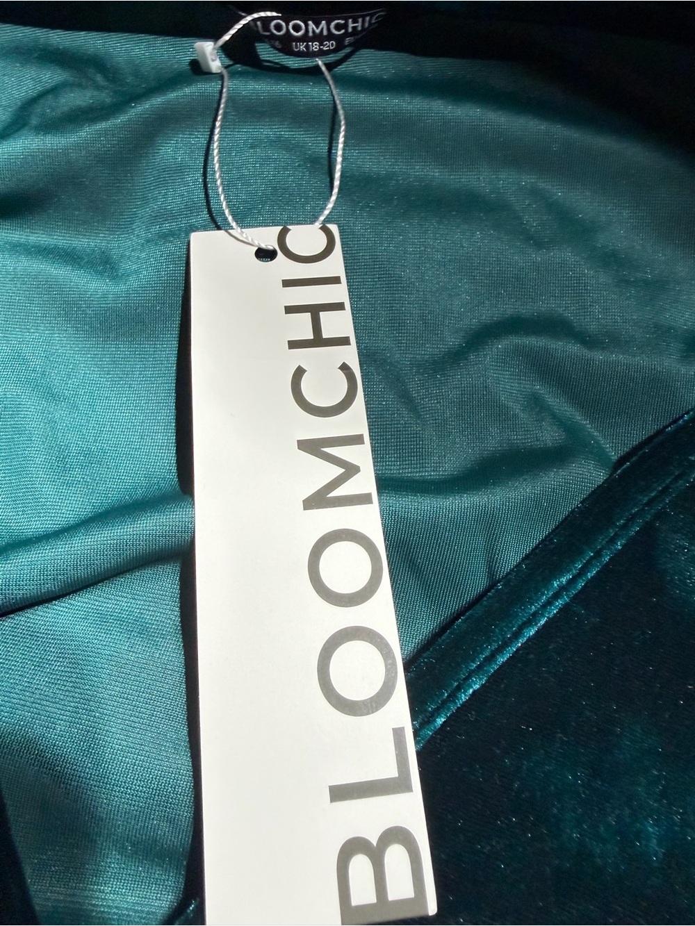 Emerald Green Velvet Wrap Dress - Picture 2 of 3